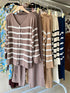 Casual Cardigan With Wide Leg High Waist Loose Trouser